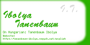 ibolya tanenbaum business card